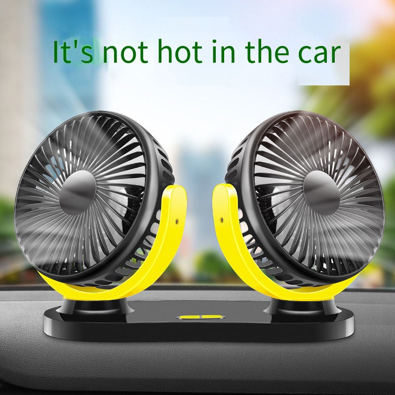 Dual Heads USB Fan For Car