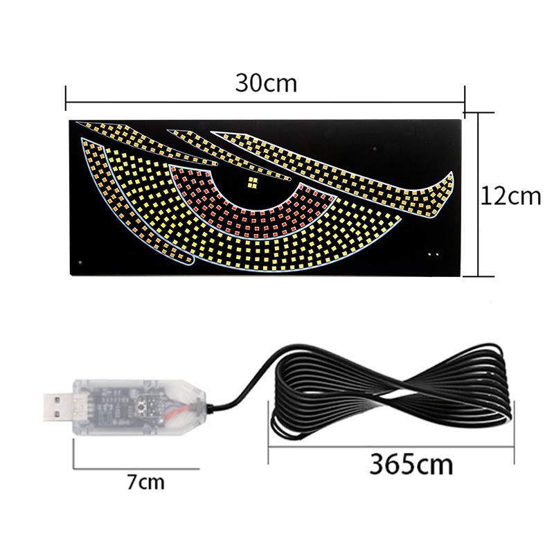 Dynamic Evil Eye Car Sticker LED Display