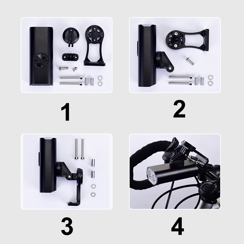 Super bright 6-light bicycle light with power bank function
