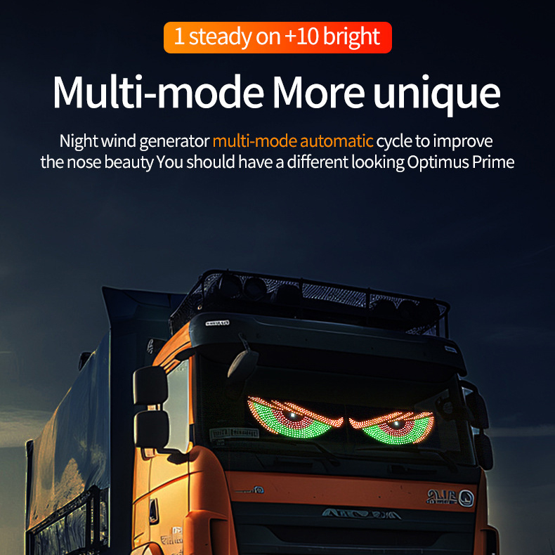 Dynamic Evil Eye Car Sticker LED Display