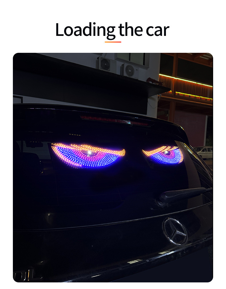 Dynamic Evil Eye Car Sticker LED Display