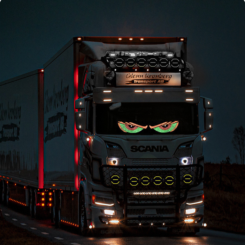 Dynamic Evil Eye Car Sticker LED Display